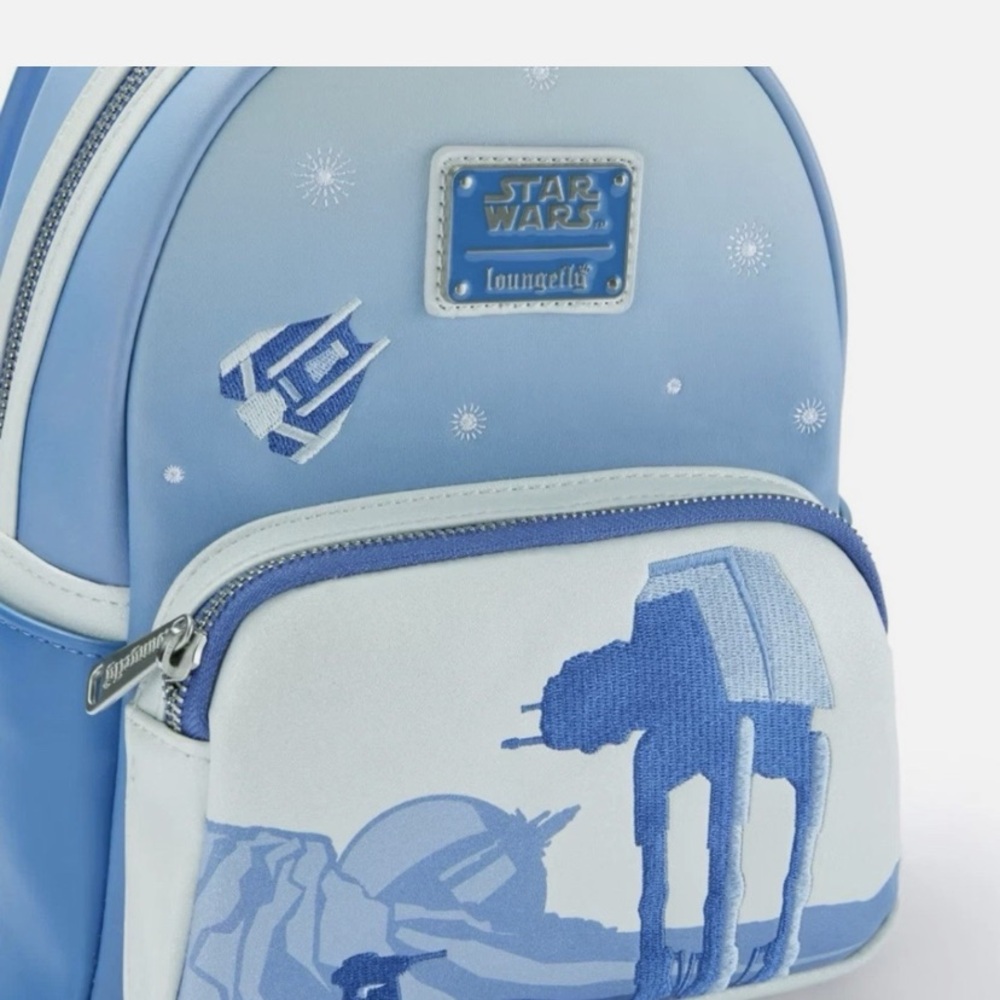 New with Tags! 2025 Star Wars Loungefly Hoth Blue Mini Backpack - Picture 2 of 8